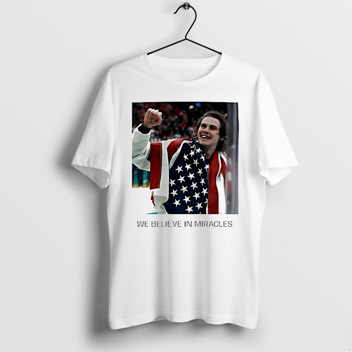 We Believe In Miracles Jack Hughes Usa Hockey Champs Tshirts Sweater Hoodie