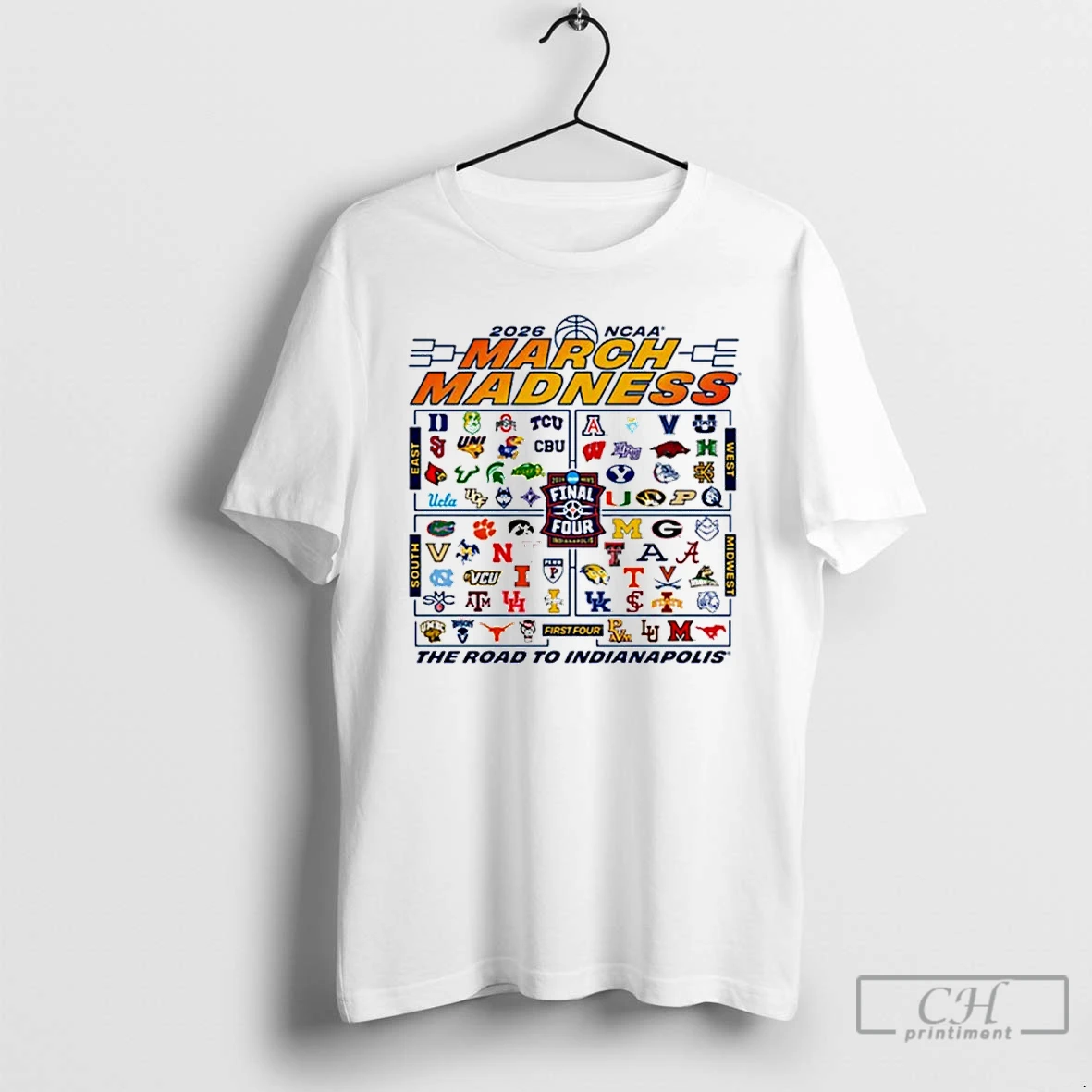 Classic 2026 Ncaa March Madness 68 Team Logos T Shirts Sweater Hoodie