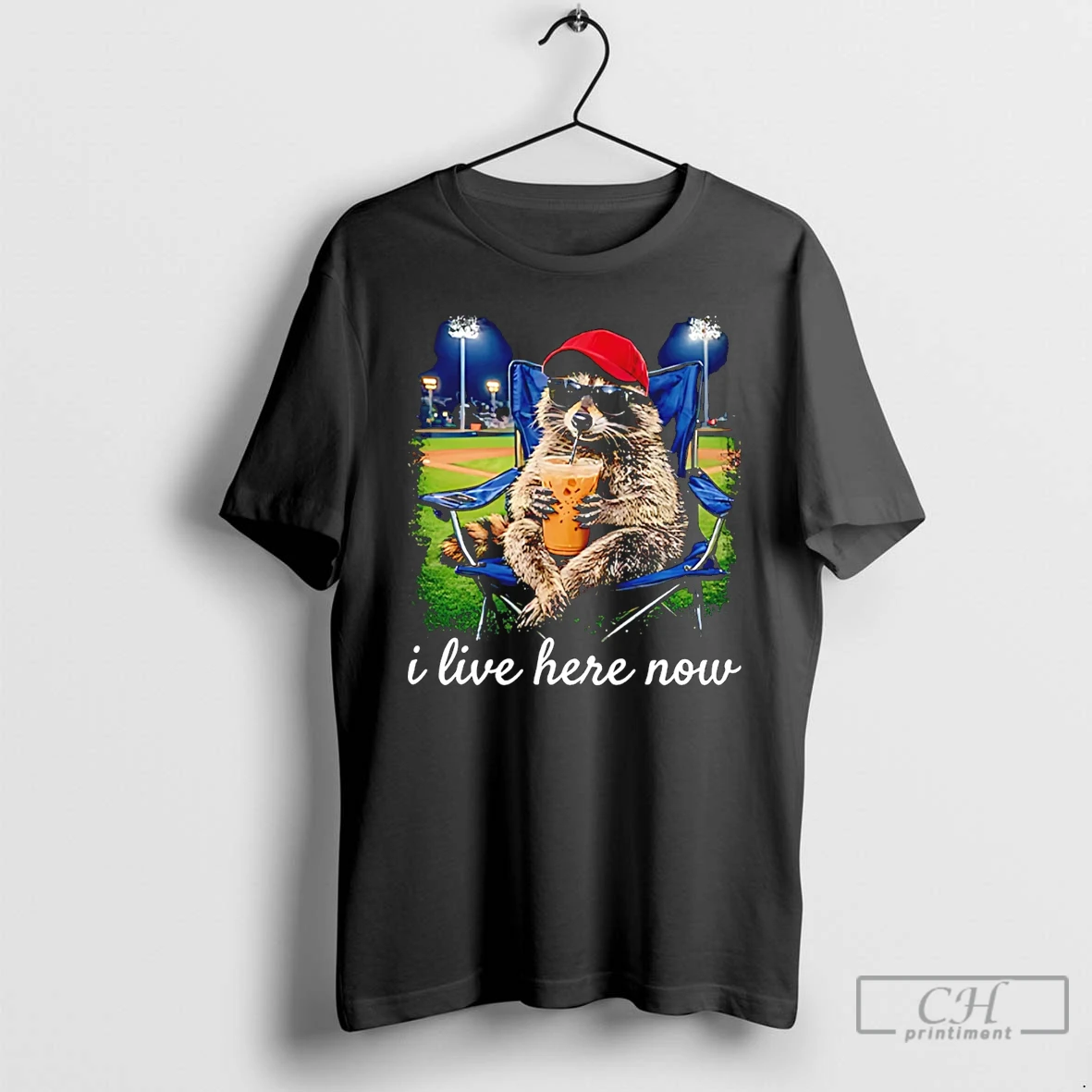 Classic Raccoon I Live Here Now T Shirts Sweater Hoodie