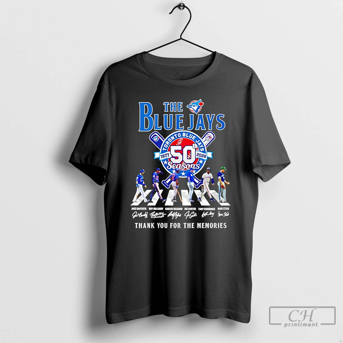 Classic The Blue Jays 50th Anniversary 1977 2026 Thank You For The Memories Signatures T Shirts Sweater Hoodie