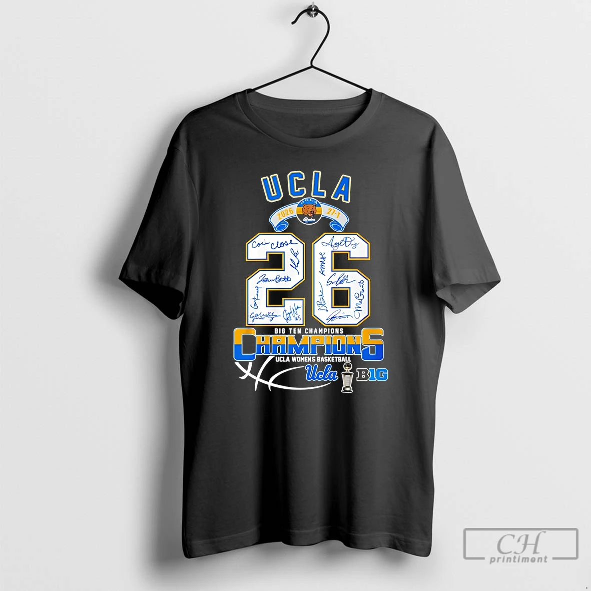 Classic Ucla Womens Basketball 26 Big Ten Champions Signatures T Shirts Sweater Hoodie