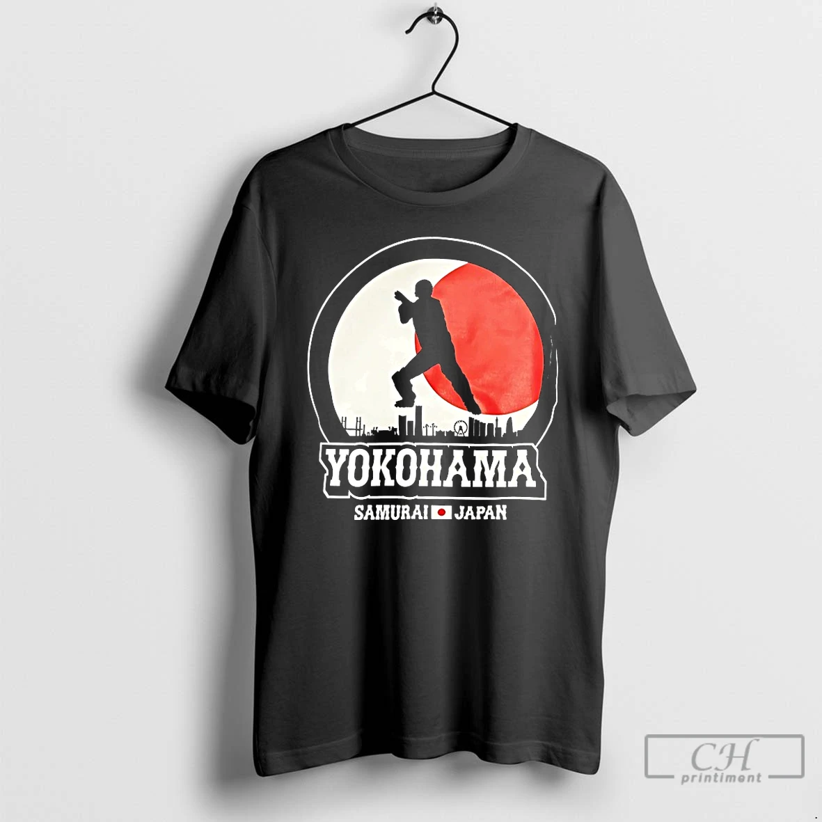 Classic Yokohama Samurai Japan T Shirts Sweater Hoodie