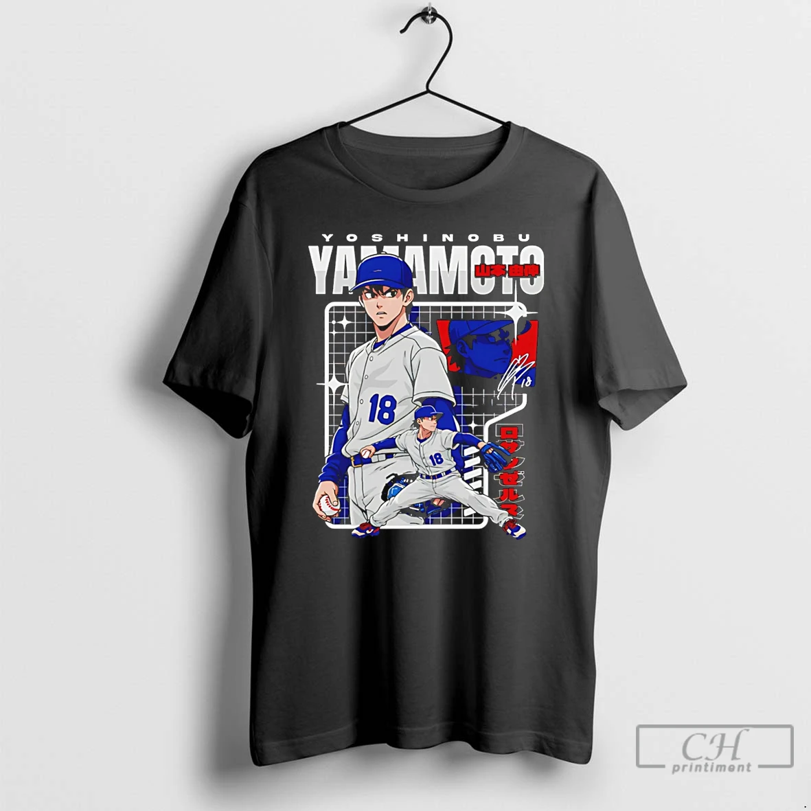 Classic Yoshinobu Yamamoto Los Angeles Dodgers Anime T Shirts Sweater Hoodie