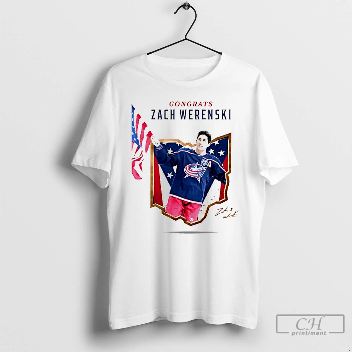 Classic Zach Werenski Gold Medalist Team Usa 2026 Signature T Shirts Sweater Hoodie