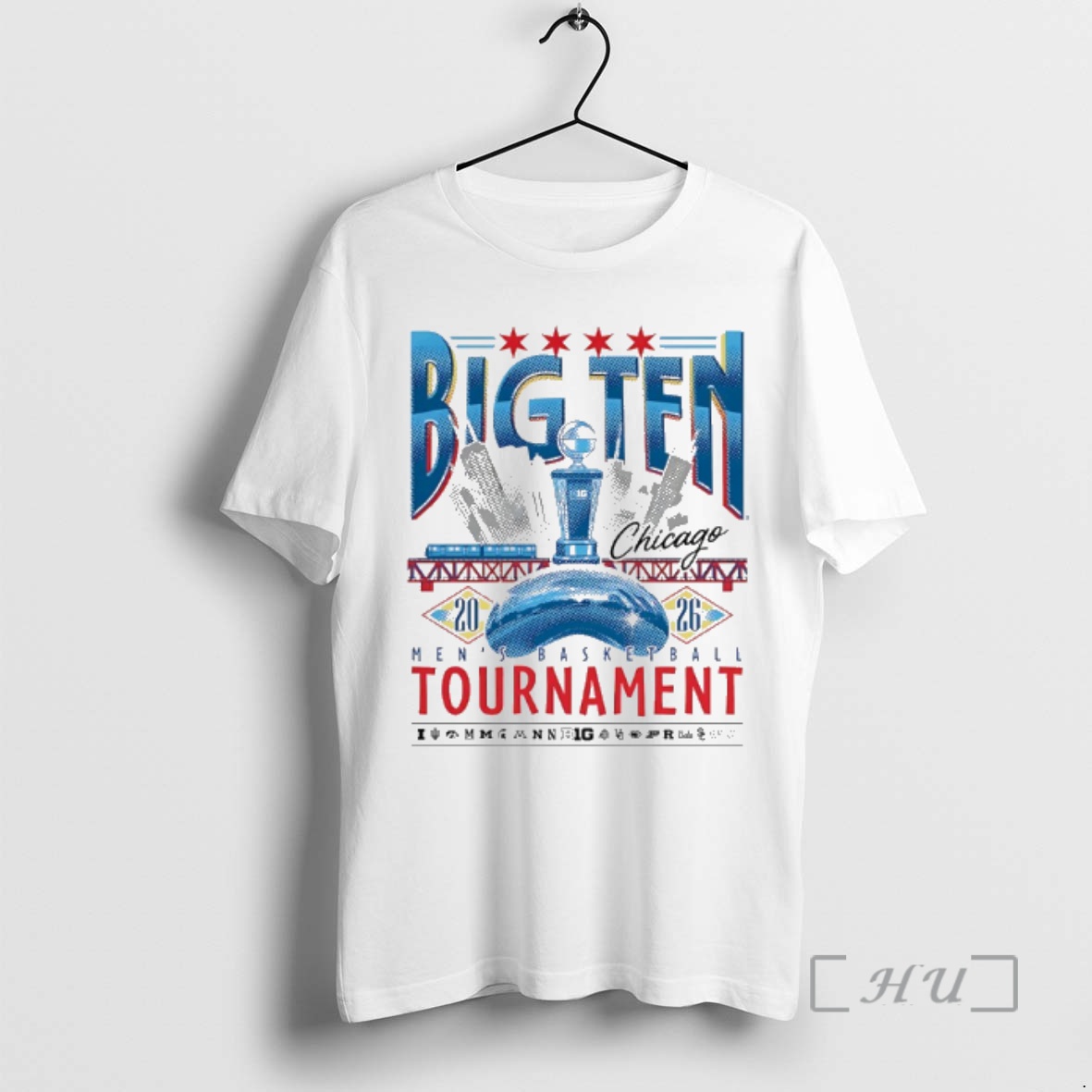 Officials Big Ten Mens Basketball 2026 Chicago Tournament Event Premium T Shirts Sweater Hoodie