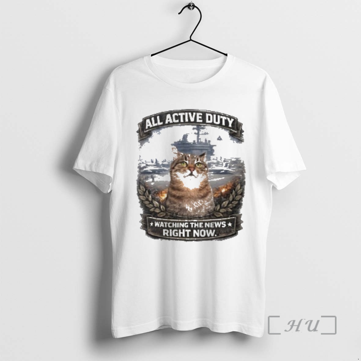 Officials Cat All Active Duty Watching The News Right Now Premium T Shirts Sweater Hoodie