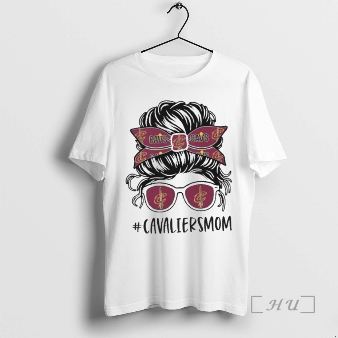 Officials Cleveland Cavaliers Mom Messy Bun Premium T Shirts Sweater Hoodie