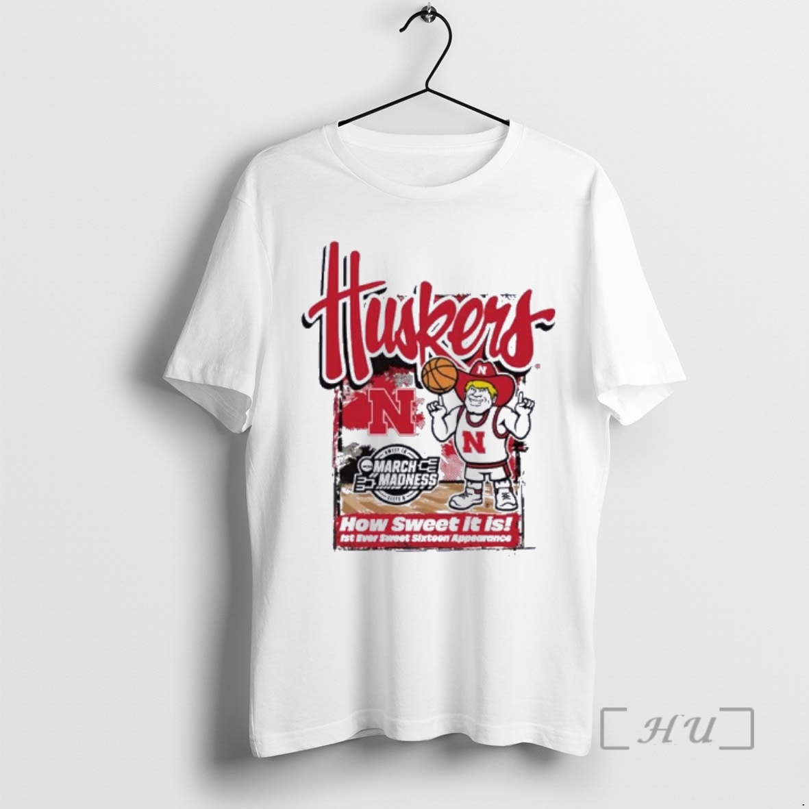 Officials Nebraska Cornhuskers 2026 Ncaa March Madness First Ever Sweet 16 Premium T Shirts Sweater Hoodie