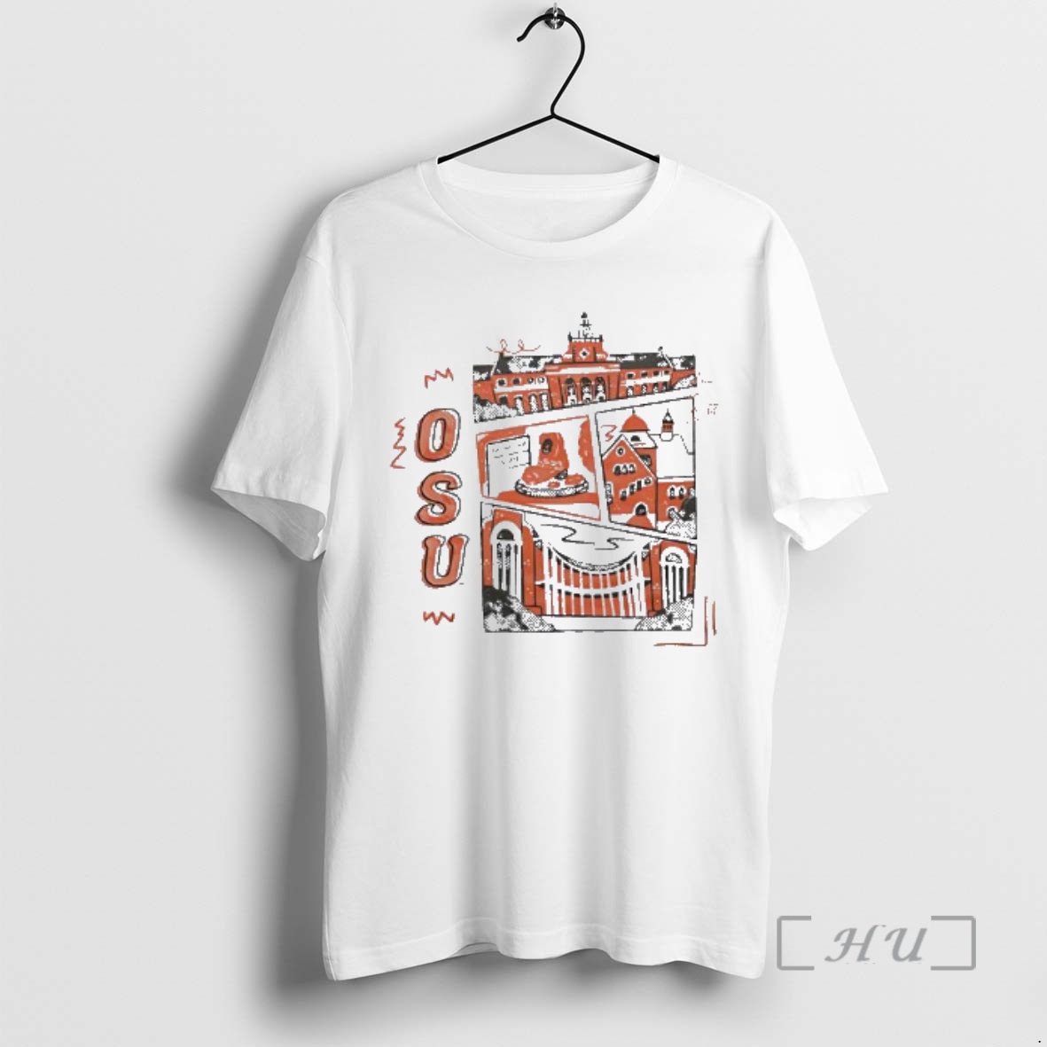 Officials Osu Oklahoma State University Edmon Low Library And Campus Buildings Sketch Premium T Shirts Sweater Hoodie
