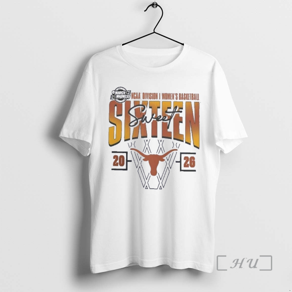 Officials Texas Longhorns 2026 Ncaa Womens Basketball Tournament March Madness Sweet 16 Court Shot Premium T Shirts Sweater Hoodie
