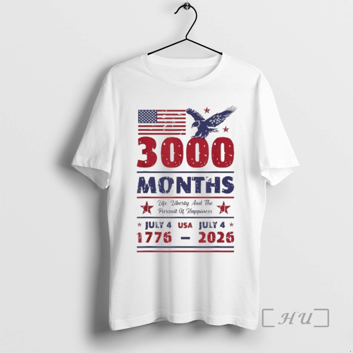 Officials Usa Anniversary 3000 Months July 4 Us Flag 250 Years America Premium T Shirts Sweater Hoodie