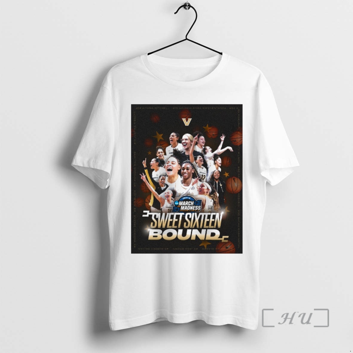 Officials Vanderbilt Commodores Wbb Ncaa Sweet Sixteen Bound 2026 Premium T Shirts Sweater Hoodie