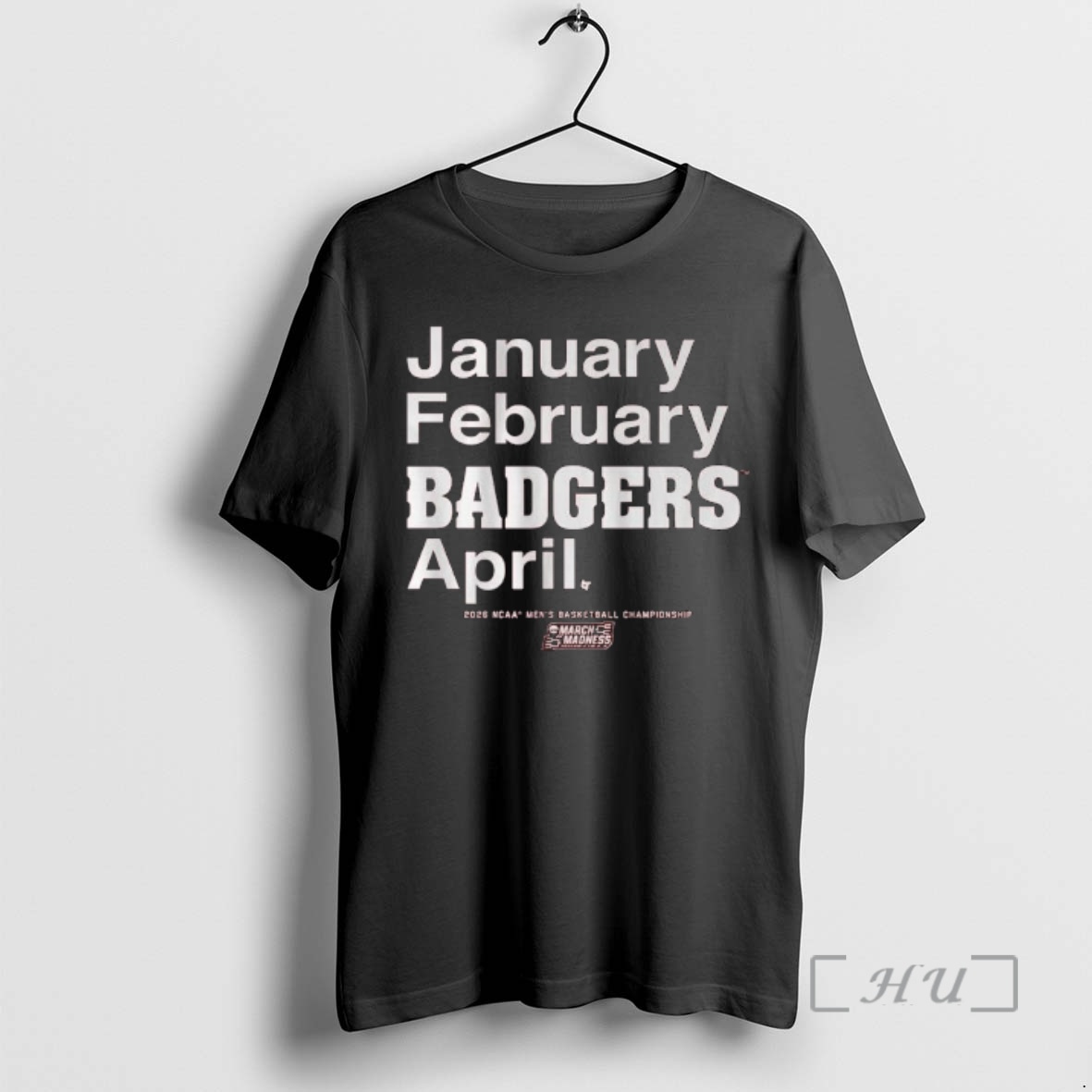 Officials Wisconsin Badgers Mbb 2026 March Madness Month Premium T Shirts Sweater Hoodie