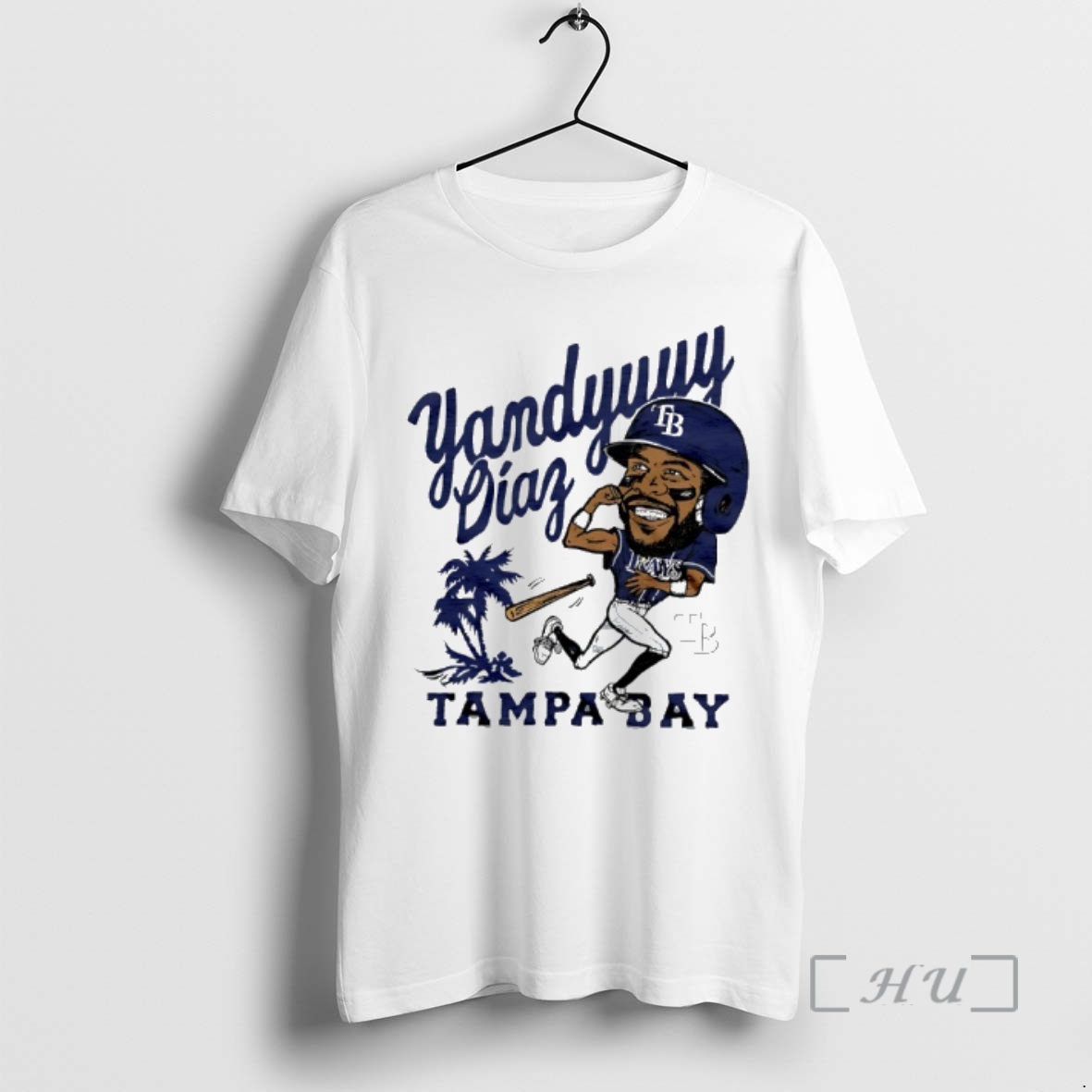 Officials Yandy Diaz Tampa Bay Rays Baseball Player Caricature Premium T Shirts Sweater Hoodie
