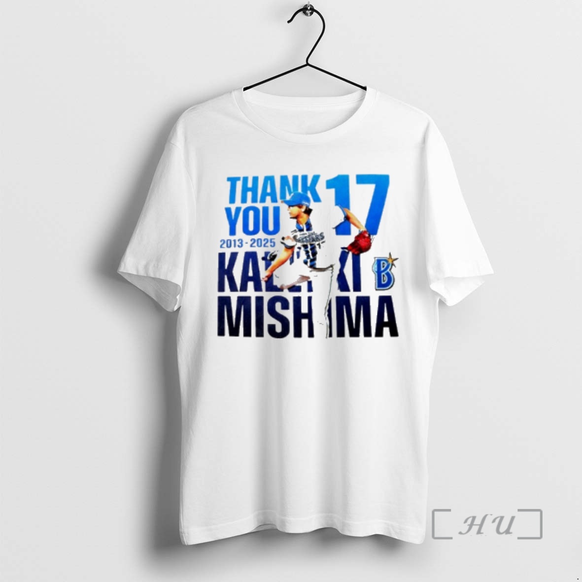 Officials Yokohama Dena Baystars Kazuki Mishima Thank You 17 2013 2025 Premium T Shirts Sweater Hoodie