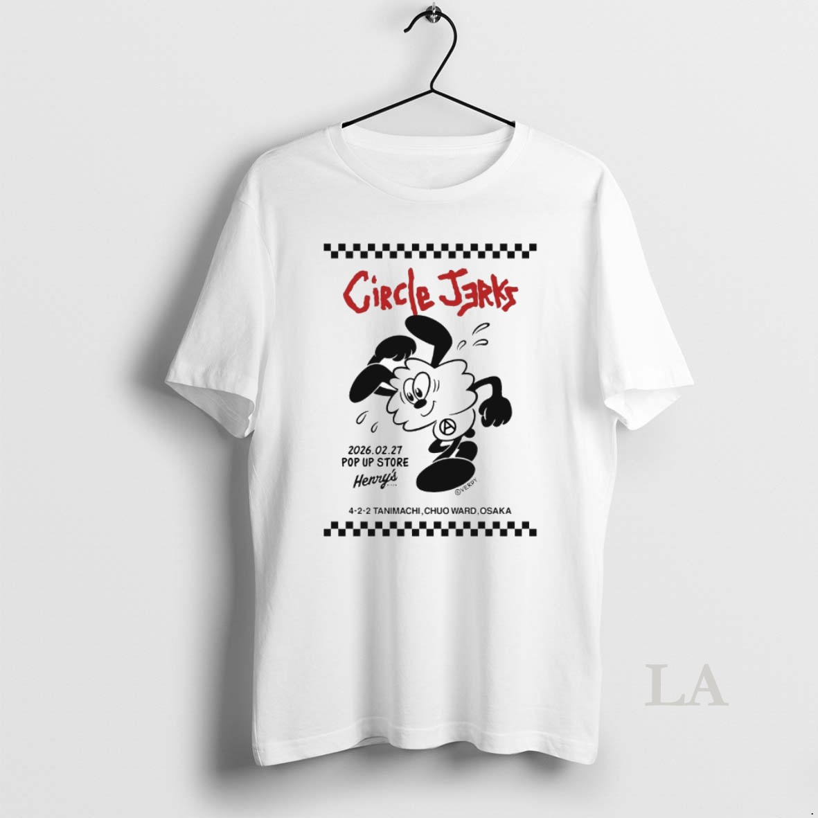 Original Circle Jerks 2026 February 27 Henrys Pizza Tanimachi Chuo Ward Osaka Shirt