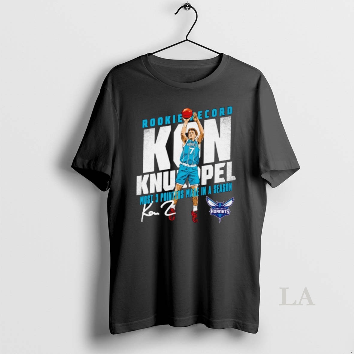 Original Kon Knueppel Charlotte Hornets Rookie Three Point Record Shirt