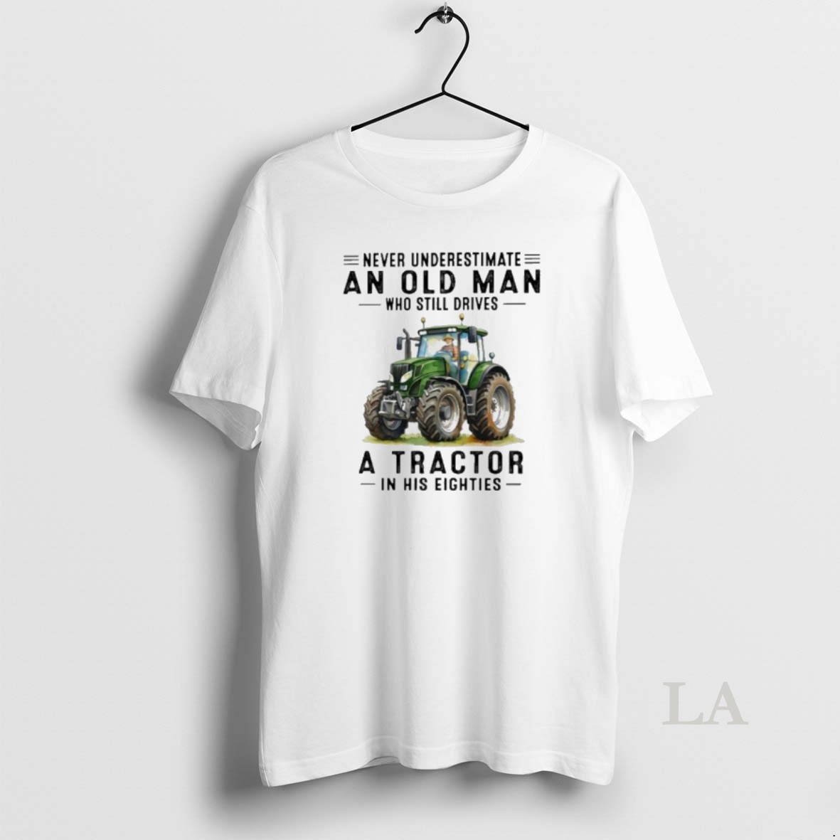 Original Old Man Drives Tractor Eighties Shirt