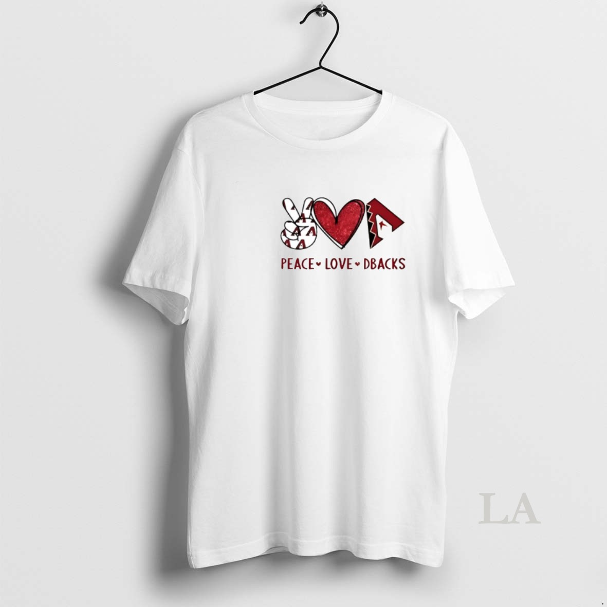 Original Peace Love Dbacks Arizona Baseball Fan Graphic Shirt
