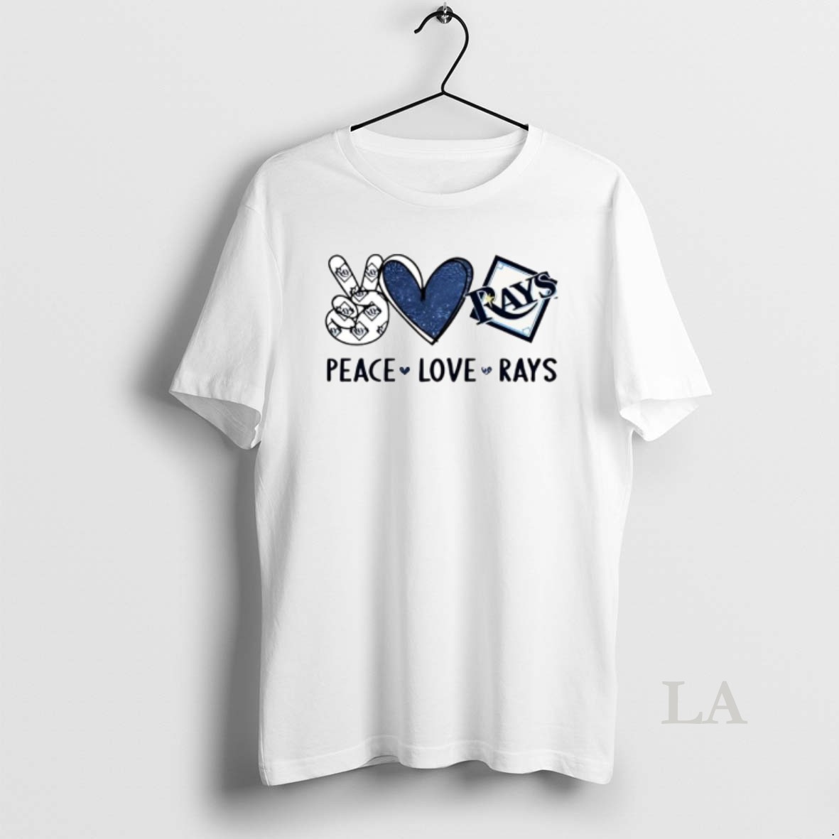 Original Peace Love Rays Tampa Bay Baseball Fan Graphic Shirt