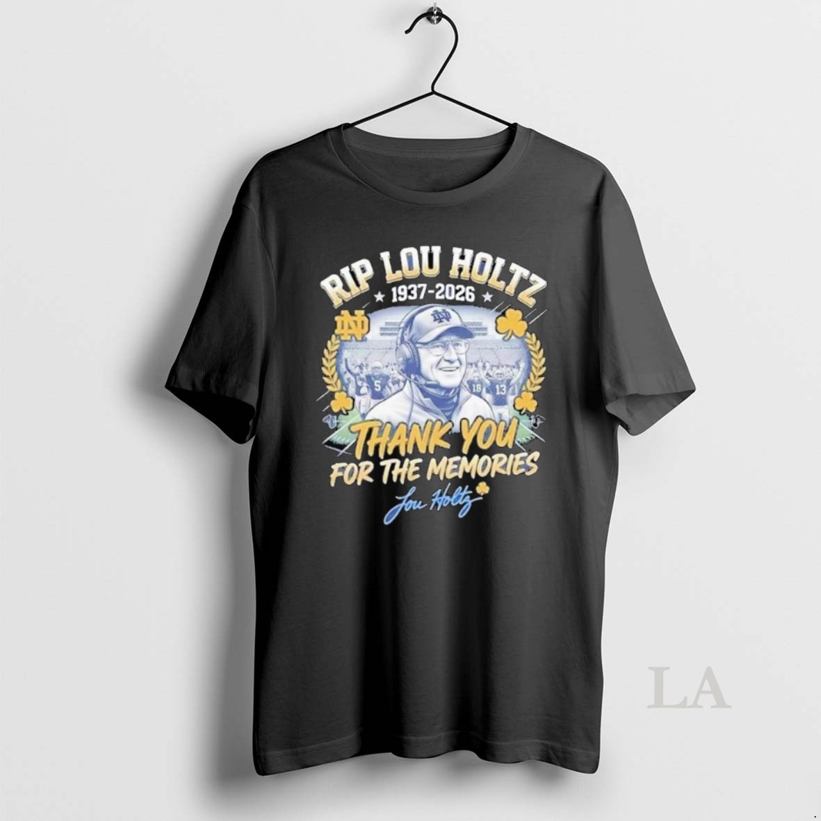 Original Rip Lou Holtz 1937 2026 Thank You For The Memories Signature Long Sleve Shirt