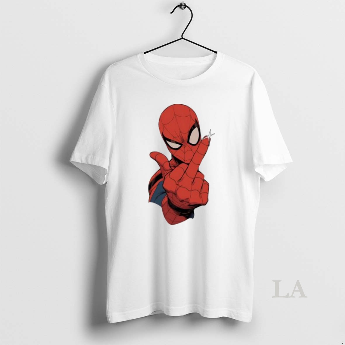 Original Spider Man Middle Finger Superhero Womens Shirt