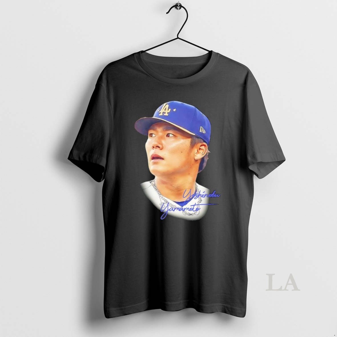 Original Yoshinobu Yamamoto Los Angeles Dodgers Mlb 2026 Big Face Signature Shirt