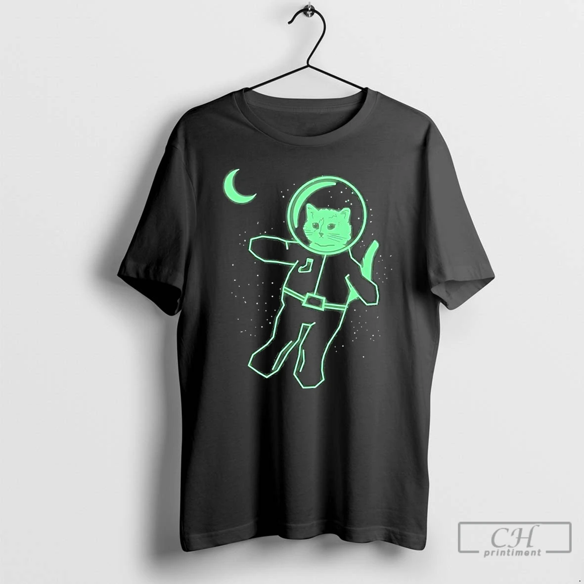 Classic Cat Glow In The Dark Astronaut T Shirts Sweater Hoodie