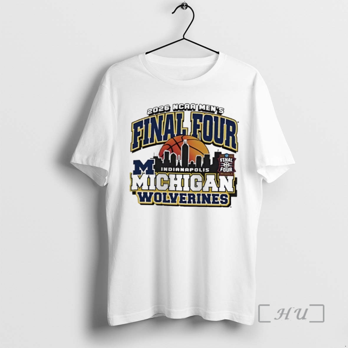 Officials 2026 Mens Basketball Final Four Michigan Wolverines Skyline Premium T Shirts Sweater Hoodie