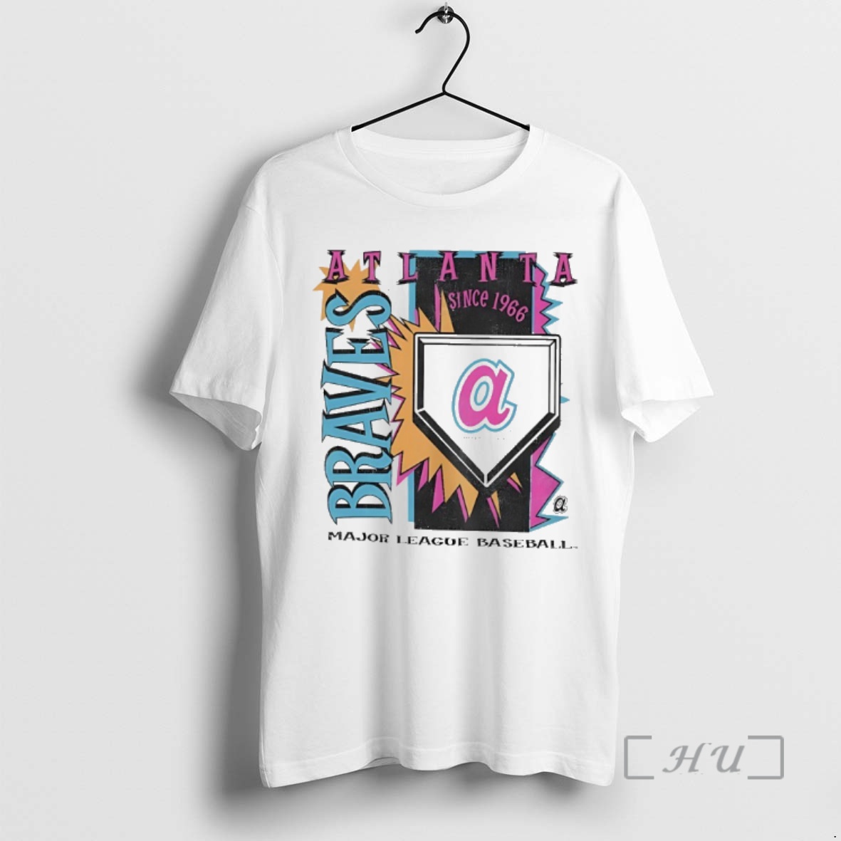 Officials Atlanta Braves 1966 Nba Cooperstown Neon Field Shock Premium T Shirts Sweater Hoodie