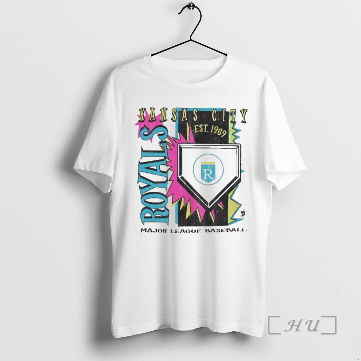 Officials Kansas City Royals Major League Baseball Mitchell Ness Cooperstown Neon Field Shock Premium T Shirts Sweater Hoodie