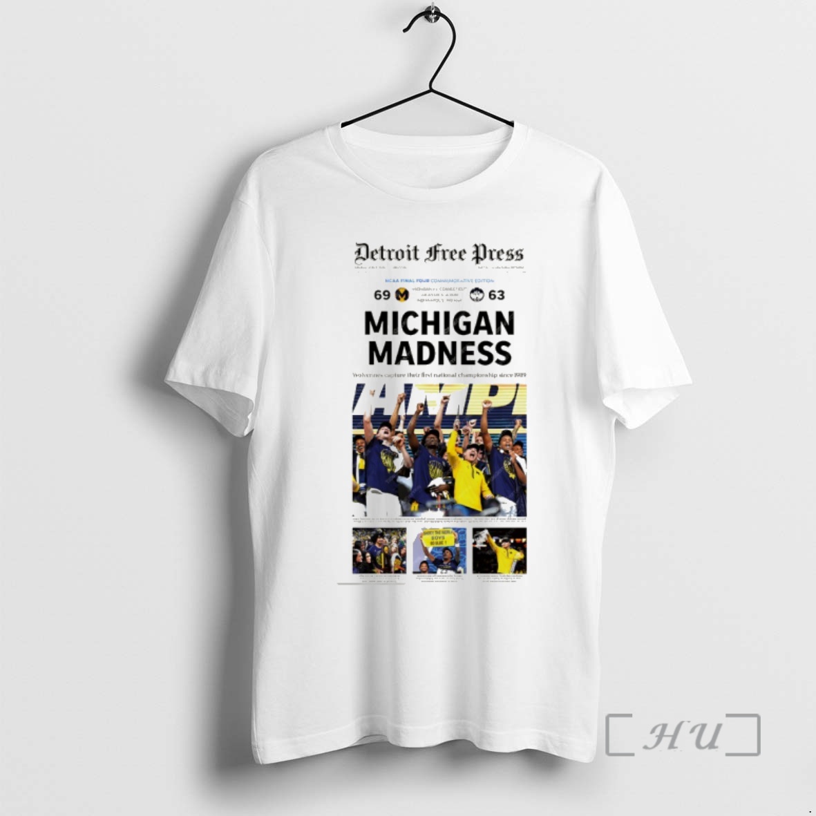 Officials Michigan Wolverines Ncaa Championship March Madness Celebration Newspaper 2026 Premium T Shirts Sweater Hoodie