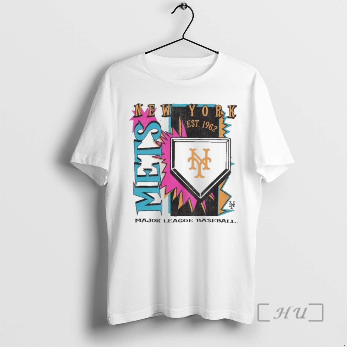 Officials New York Mets Major League Baseball Mitchell Ness Cooperstown Neon Field Shock Premium T Shirts Sweater Hoodie