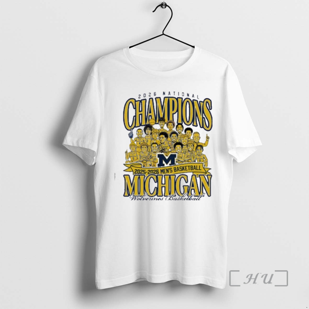 Officials Valiant University Of Michigan Mens Basketball 2025 2026 National Champions Team Celebration Caricature Premium T Shirts Sweater Hoodie