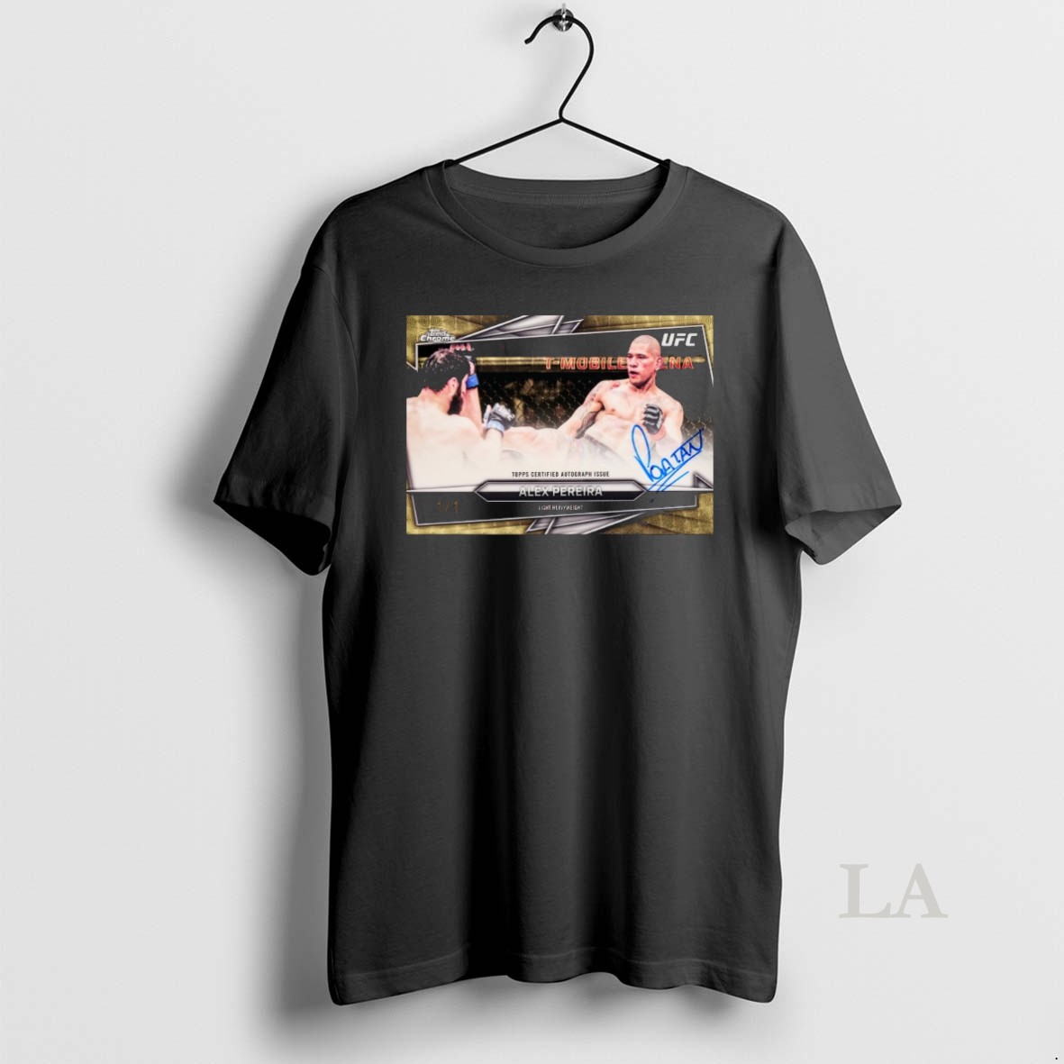 Original 2026 Topps Ufc Certified Autograph Issue Alex Pereira Light Heavyweight Signature Shirt