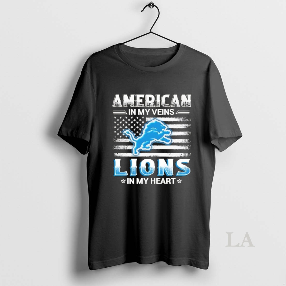 Original American In My Veins Detroit Lions In My Heart Shirt