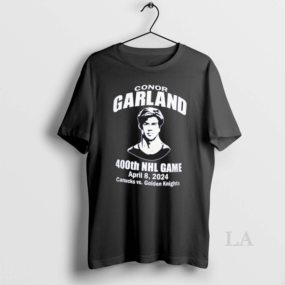 Original Conor Garland Vancouver Canucks Hockey 400th Nhl Game April 8 2024 Shirt
