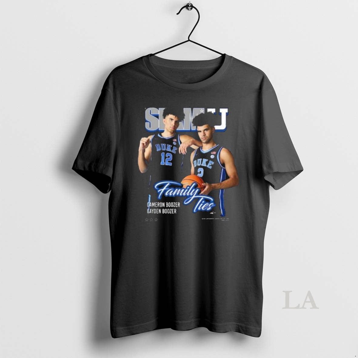 Original Duke Blue Devils Black Slam Slam Cover Tee Cameron And Cayden Boozer Shirt