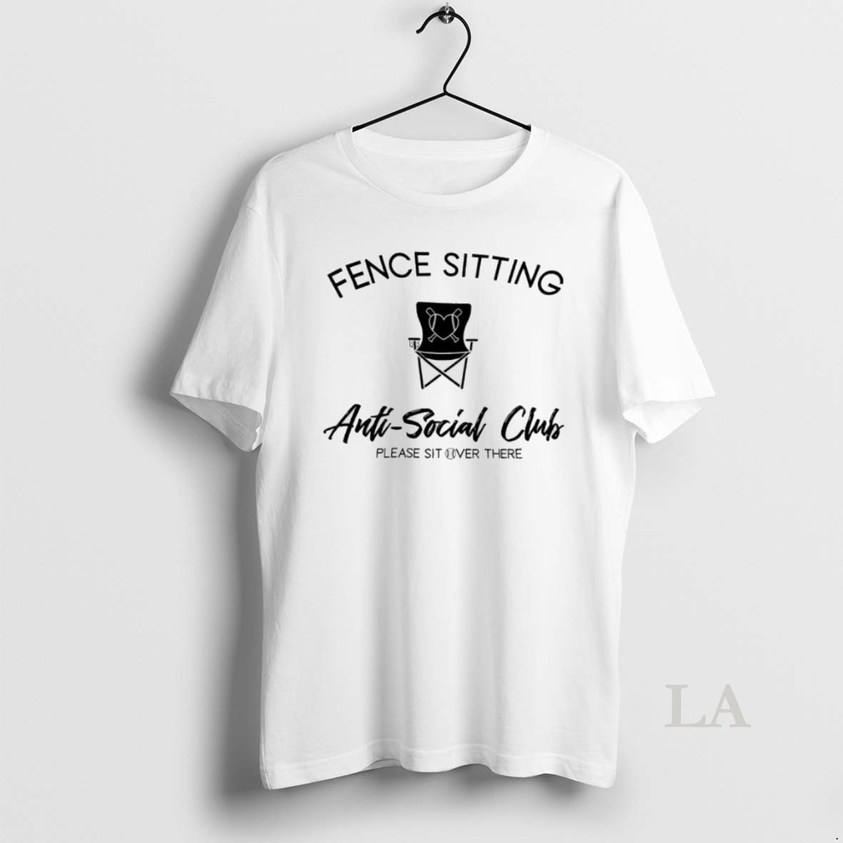 Original Fence Sitting Anti Social Club Baseball Please Sit Over There Shirt