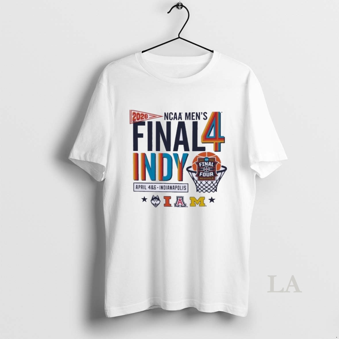Original Four Teams 2026 Ncaa Mens Final Four Indy Retro Shirt