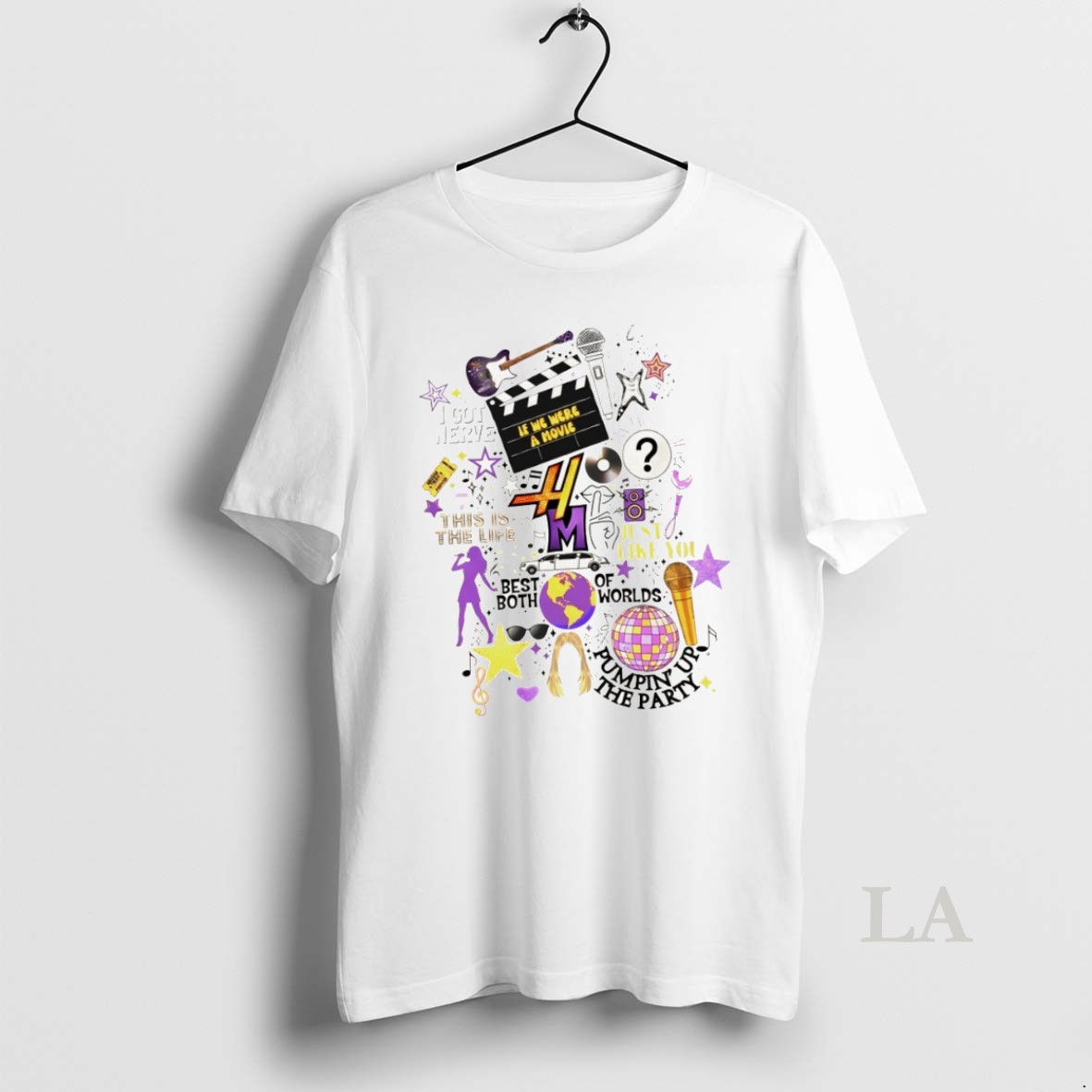 Original Hannah Montana 20th Anniversary Pumpin Up The Party This Is The Life I Got Nerve Shirt