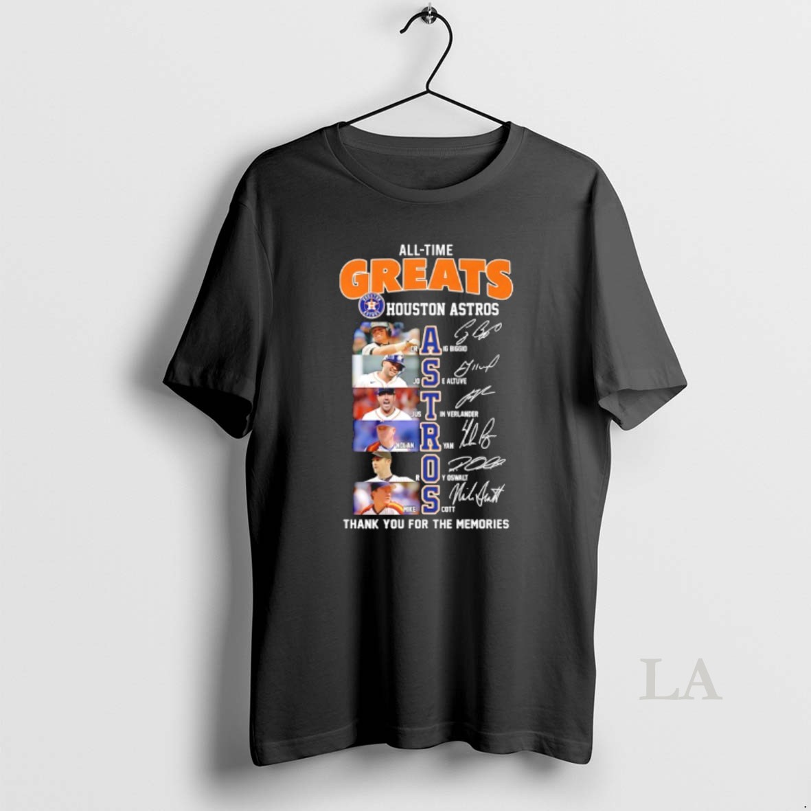 Original Houston Astros All Time Greats Thank You For The Memories Signatures Shirt
