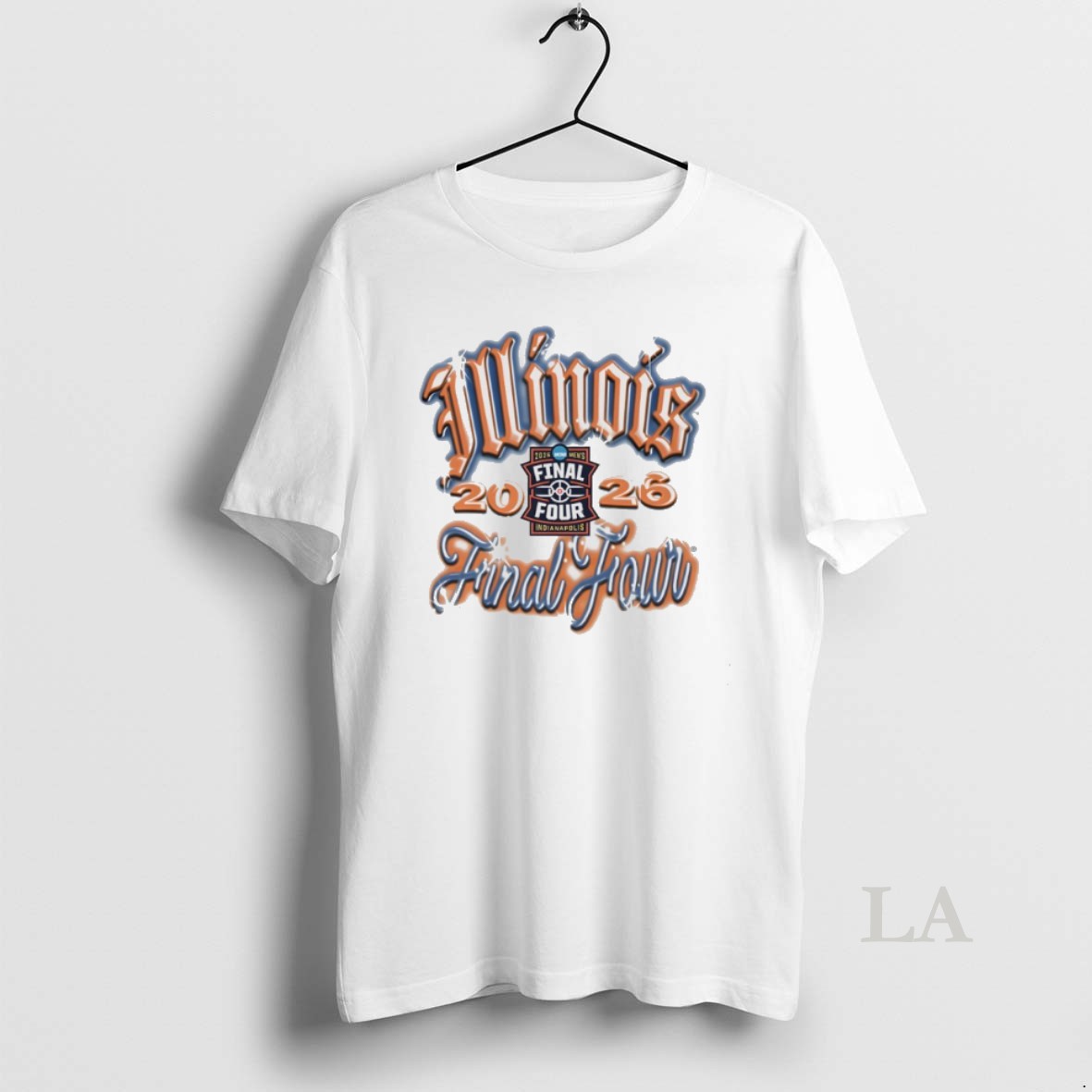 Original Illinois Mens Basketball 2026 Final Four 90s Airbrush Shirt