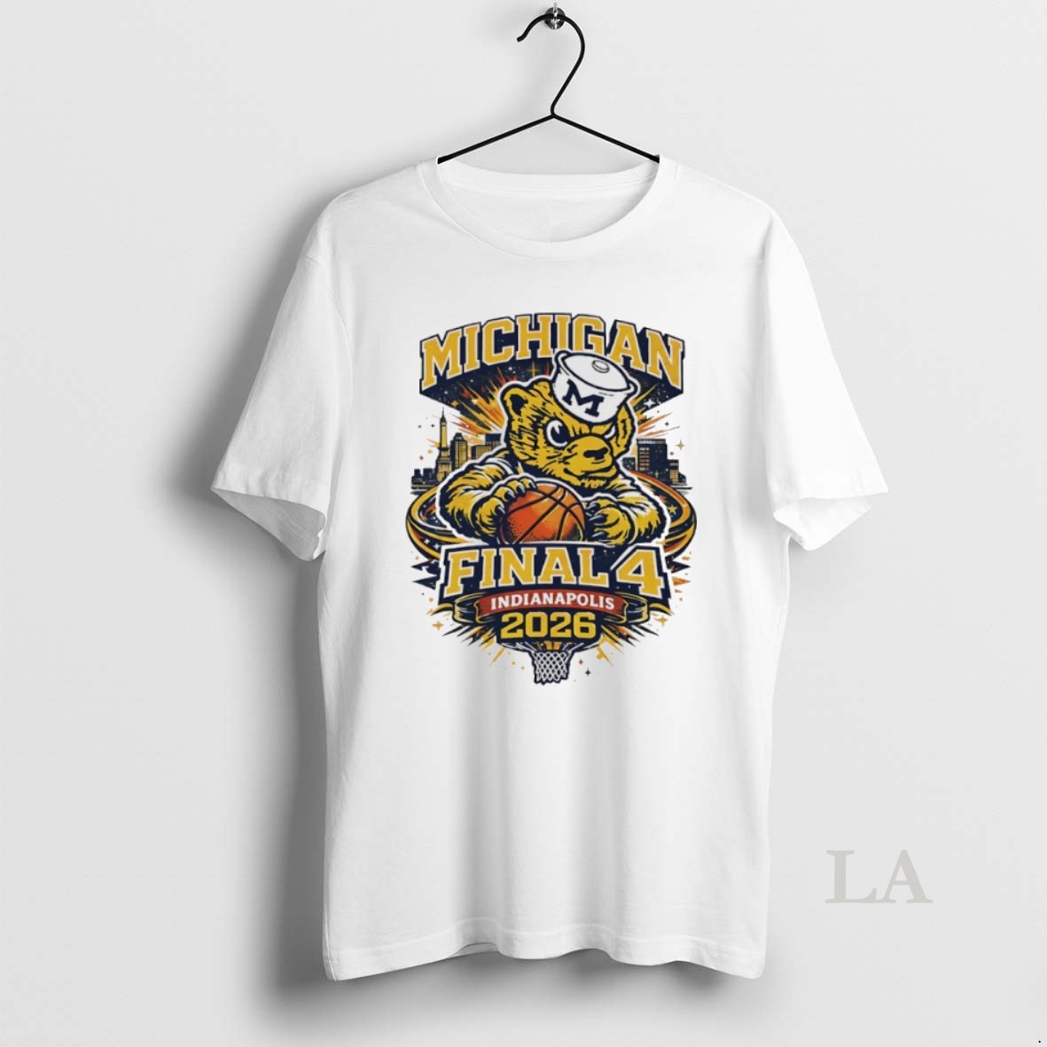 Original Michigan Wolverines Mens Basketball 2026 Final Four Indianapolis Retro Shirt