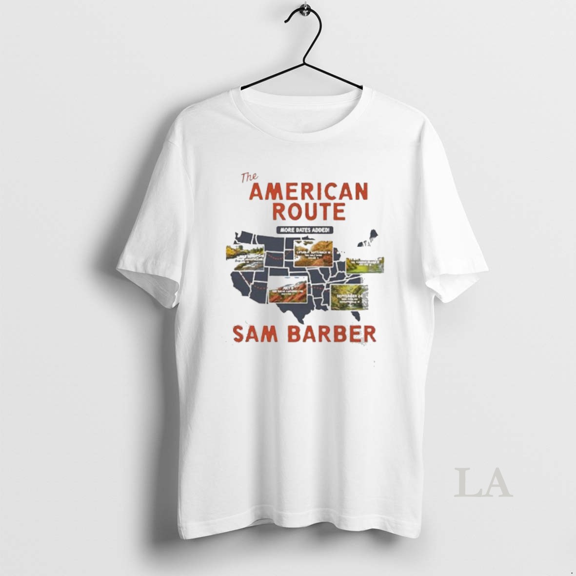 Original Sam Barber The American Route 2026 Schedule Tour Dates Shirt