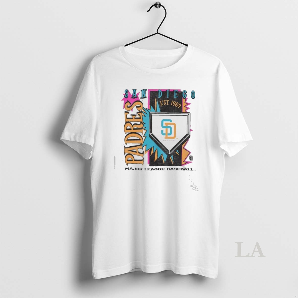 Original San Diego Padres Major League Baseball Mitchell Ness Cooperstown Neon Field Shock Shirt