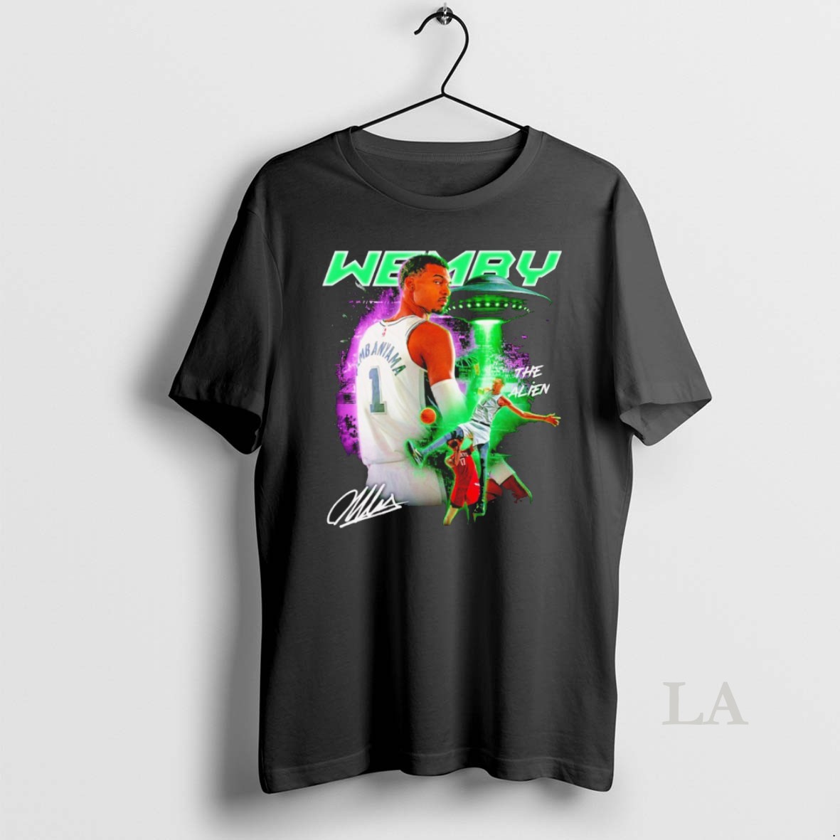 Original Wembanyama Alien Wemby Ufo Victor Wembanyama San Antonio Spurs Basketball Signature Shirt