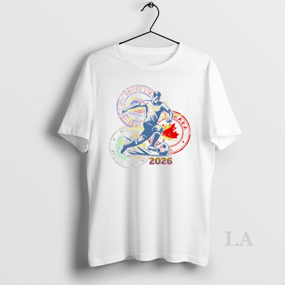 Original World Cup 2026 Soccer Canada Usa Mexico Flag Shirt