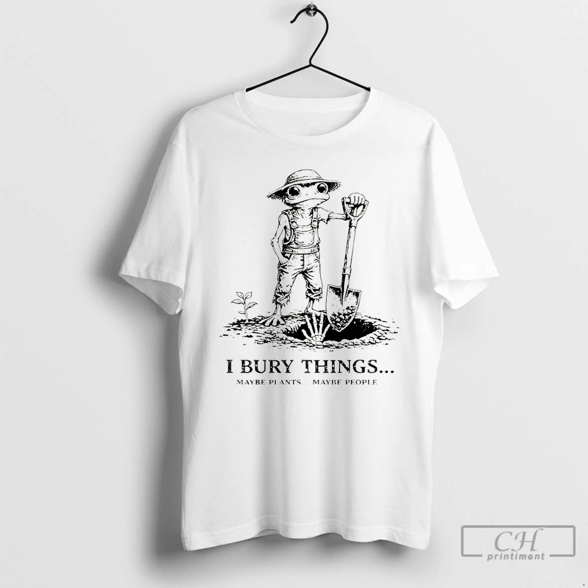 Premium Frog Bury Things Maybe Plants Maybe People Funny Meme T Shirts Sweater Hoodie