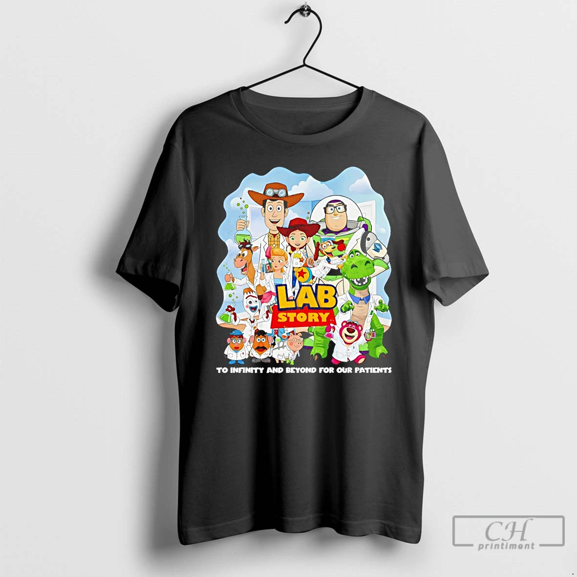 Premium Lab Story Lab Week 2026 Lab Assistant To Infinity And Beyond For Our Patients T Shirts Sweater Hoodie